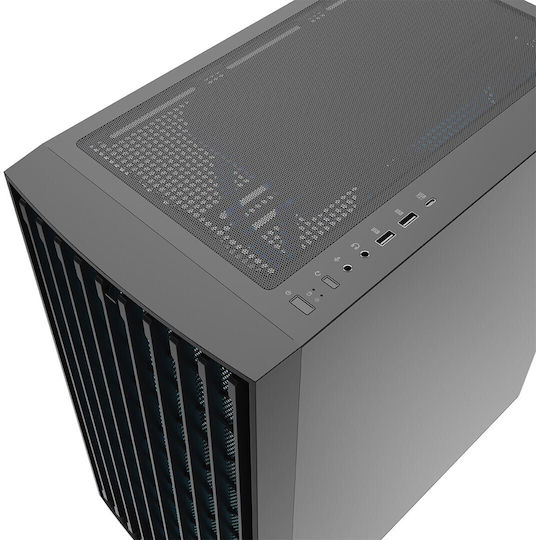 Modecom Breeze ARGB FLOW Gaming Midi Tower Computer Case with Side Window Black