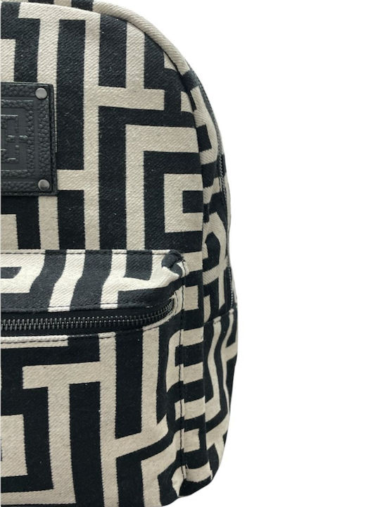 Polymnia I Leder Damentasche Rucksack Beige Black Labyrinth