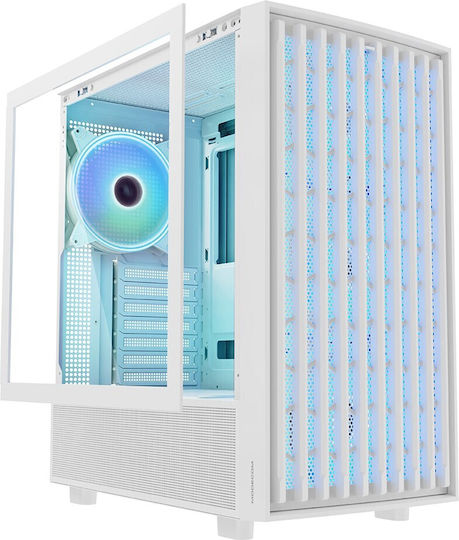 Modecom Breeze ARGB FLOW Gaming Midi Tower Κουτί Υπολογιστή με Πλαϊνό Παράθυρο Λευκό