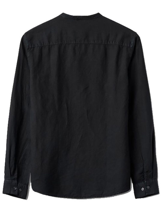 Gabba Men's Shirt Long Sleeve Linen Black