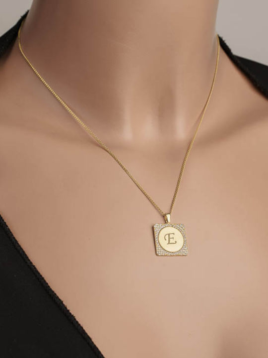 Dio Jewellery Lab Колие от Позлатено Сребърен с Избор на Буква
