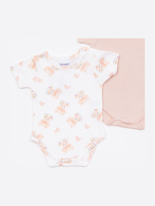 Trax Set Babystrampler Kurzärmelig White 2Stück