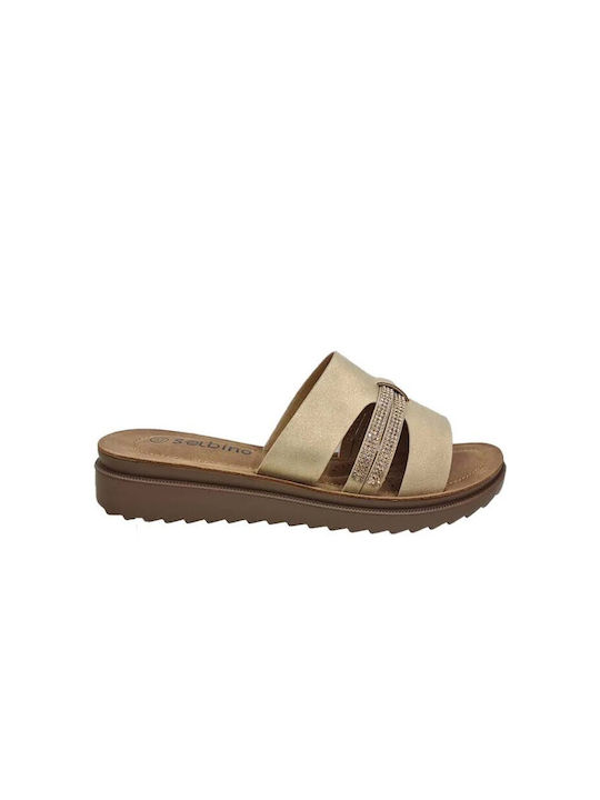 Sabino Women's Flat Sandals Anatomic in Beige Color