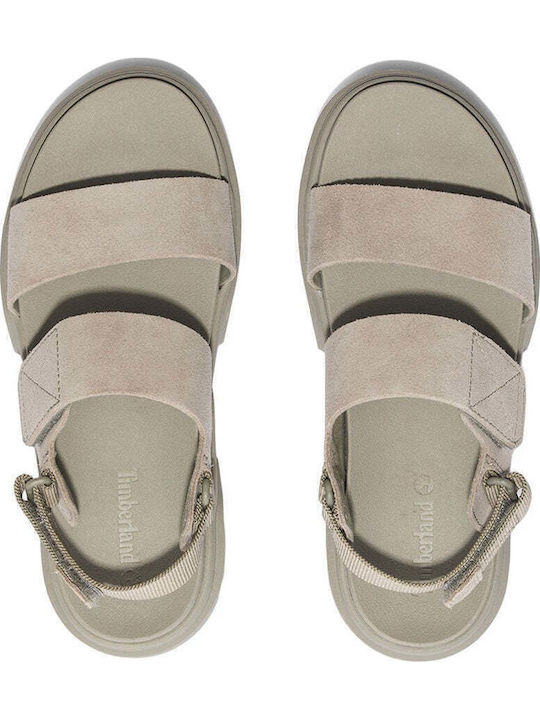 Greyfiled Sandal Δερμάτινα Γυναικεία Σανδάλια Μπεζ