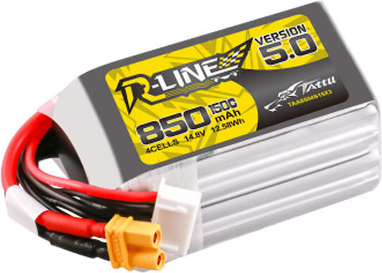Tattu R-Line V5 Μπαταρία Li-Po 14.8V 850mAh 150C 4S XT30 για Drone