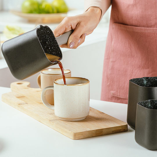 Nava Aluminum Coffee Pot Funtzio Grey Non-Stick 400ml