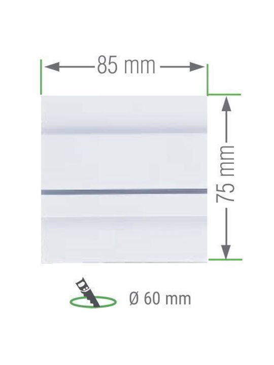 F&F Επιτοίχιο Εξωτερικό Φωτιστικό LED 1.2W