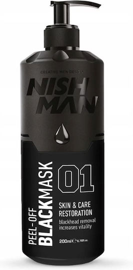 Nishman Mască Neagră Peel-off 01 Restaurare Piele & Îngrijire 200ml Mască de Curățare a Feței