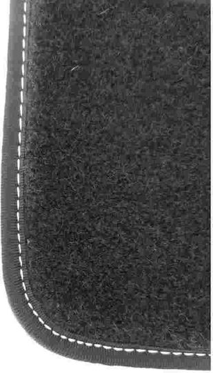 Set of Front and Rear Mats 4pcs for Fiat Qubo 2008-2021 Black