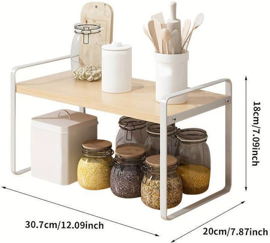 Tabletop Metal Base 30.7x20x18cm White