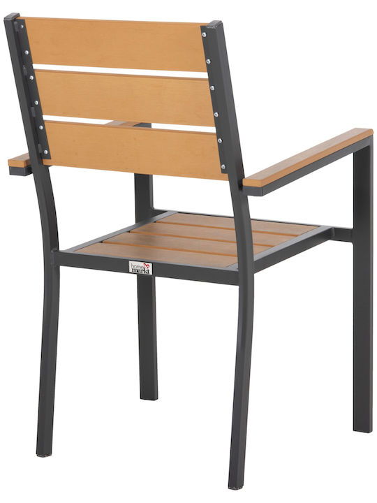 Gartenstühle Aluminium Saga Anthrazit 55x55x86cm