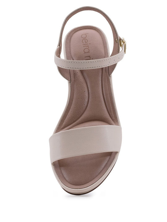 Damenplattformen Beige