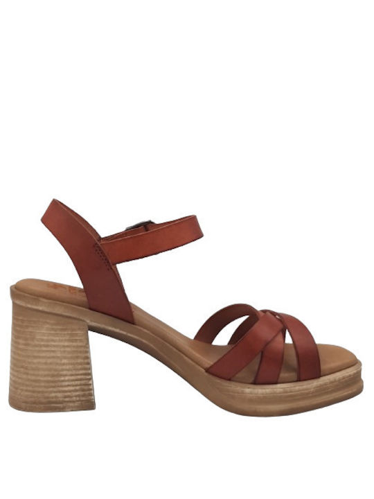 Porronet Anatomic Leather Women's Sandals Tabac Brown