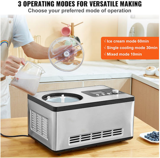 Vevor Επαγγελματική Μηχανή Παγωτού 0.18kW 42.5x28.5x26.2εκ. JYBQLJ2KTYSJ0T1GSV2