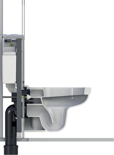 Wisa Wall Mounted Plastic Low Pressure Rectangular Toilet Flush Tank Beige