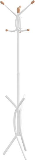 vidaXL Καλόγερος Μεταλλικός Λευκός 40x40x176cm
