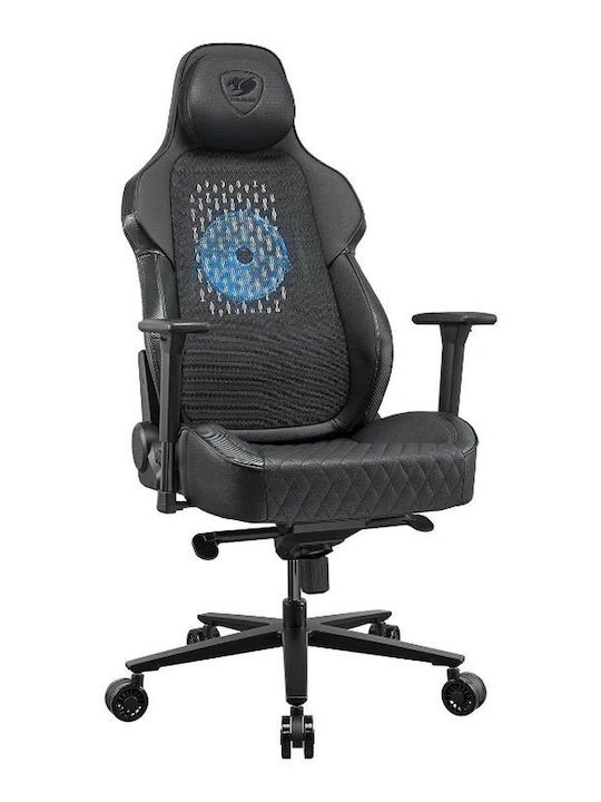 Cougar NxSys Aero Black Καρέκλα Gaming Δερματίνης με Ρυθμιζόμενα Μπράτσα και RGB Φωτισμό Μαύρη