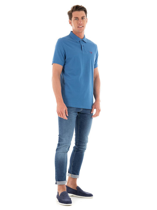 Barbour Men's Short Sleeve Blouse Polo Blue