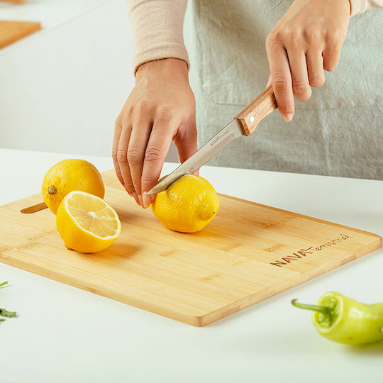 Nava Rectangular Wooden Chopping Board Beige 35.5x25.5cm