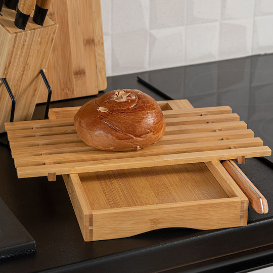 Estia Rectangular Bamboo Chopping Board for Bread Brown 35.5x22cm