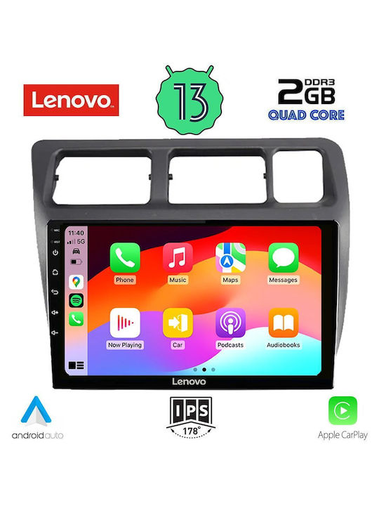 Lenovo Sistem Audio Auto 2DIN (Bluetooth/USB/AUX/WiFi/GPS/Apple-Carplay/Android-Auto) cu Ecran Tactil 9"