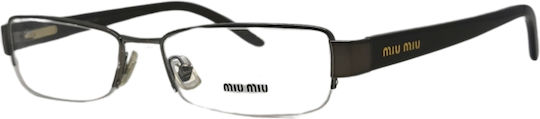 Miu Miu Γυναικείος Μεταλλικός Σκελετός Μαύρος MU 52EV 7OI1O1