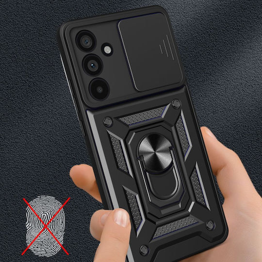Tech-Protect Camshield Pro Umschlag Rückseite Silikon / Kunststoff Schwarz (Samsung Galaxy M55 5G)