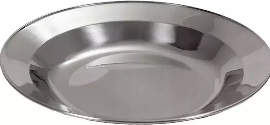 Mil-Tec Πιάτο Γλυκού Inox Ασημί με Διάμετρο 22cm