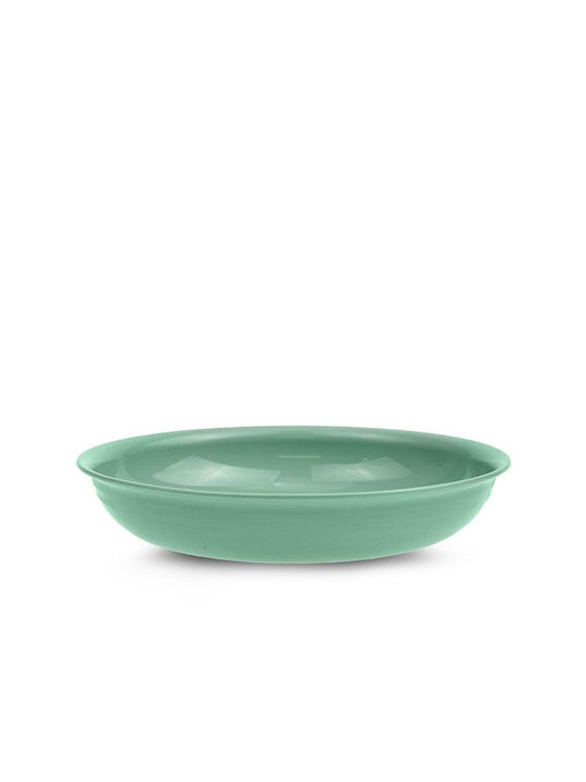 Teller Suppe Kunststoff Grün mit Durchmesser 20cm