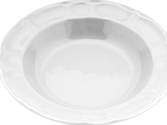 Venus Country Πιάτο Βαθύ Κεραμικό Λευκό με Διάμετρο 22cm