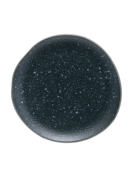 HFA Granite Plate Shallow Oval made of Porcelain Blue 26x25cm