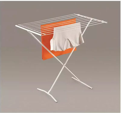 Metaltex Como Metallic Folding Floor Clothes Drying Rack with Hanging Length 8m