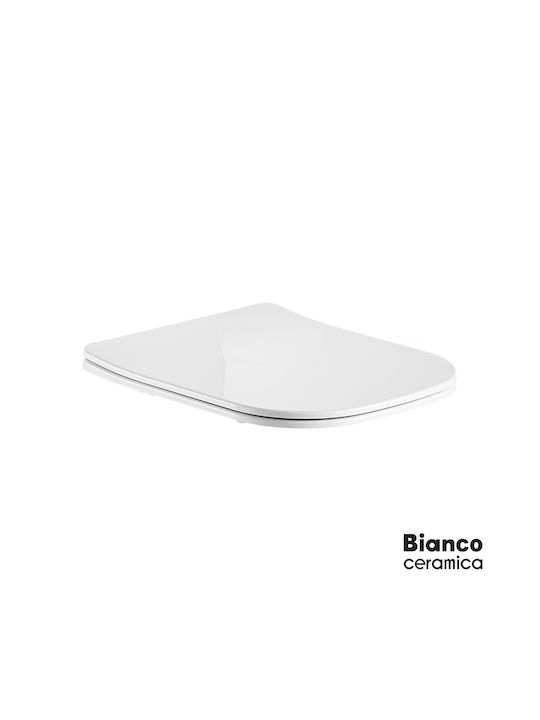 Bianco Ceramica Καπάκι Λεκάνης Slim Soft Close από Βακελίτη Λευκό