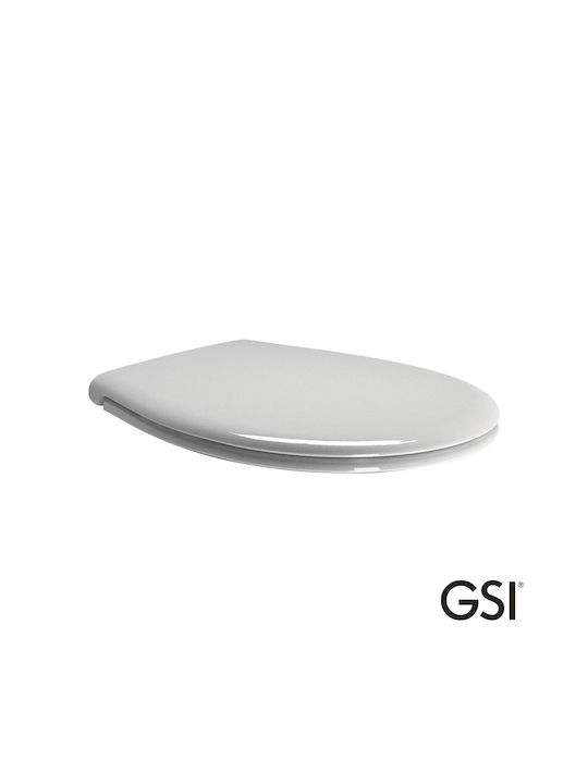 GSI Plastic Soft Close Toilet Seat White Classic 51cm