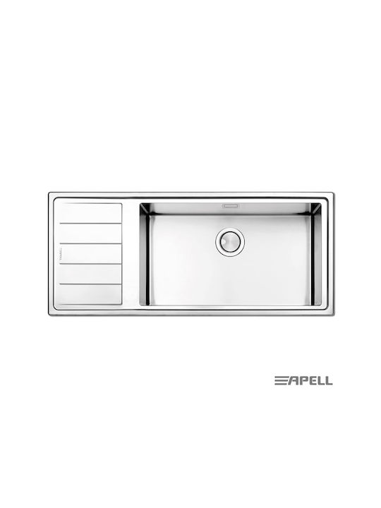 Apell Drop-In Sink Inox Satin W116xD50cm Silver