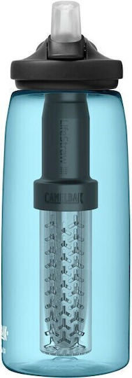 Camelbak Eddy+ Glass Water Bottle with Screw Lid Blue 1000ml