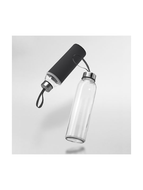 Bottle Water Glass with Screw Cap Black 500ml Bottle Water Glass with Screw Cap Black 500ml