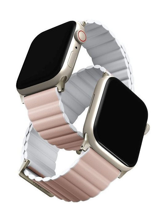 Uniq Каишка Кожа Розов (Apple Watch 49/45/44/42 мм)
