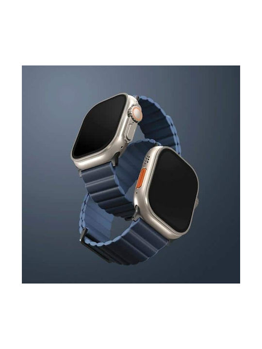Uniq Ιμάντας Revix Premium Armband Leder Blau (Apple Watch 42/44/45mm)