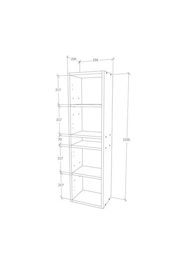 Zed Cabinet de baie L29xA22xÎ104cm Alb