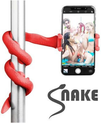 Celly Flexible Selfie Stick Snake Red