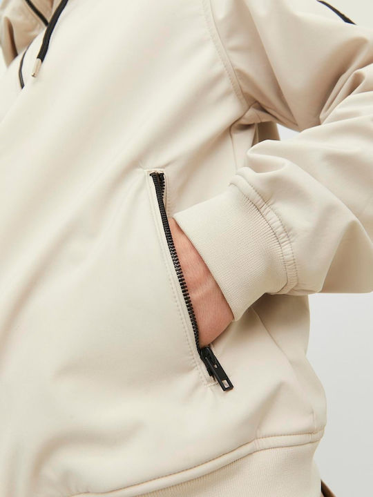 Winter Jacket Softshell Waterproof and Windproof Ecru