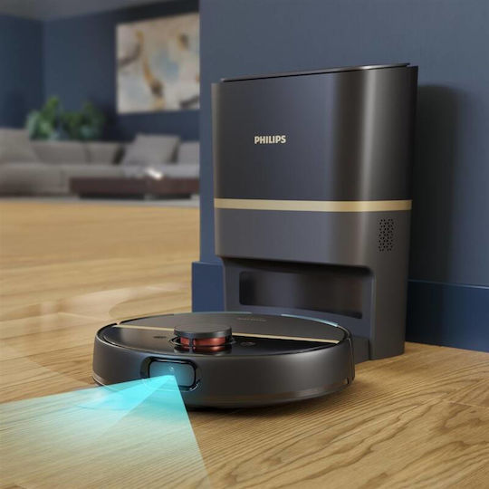 Philips HomeRun 7000 Series Aqua Aspirator Robot cu Cartografiere Laser și Putere de Aspirație 5000Pa Negru