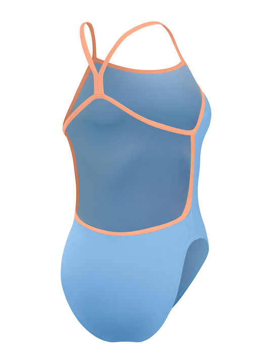 Speedo Solid Vback One-Piece Swimsuit Blu