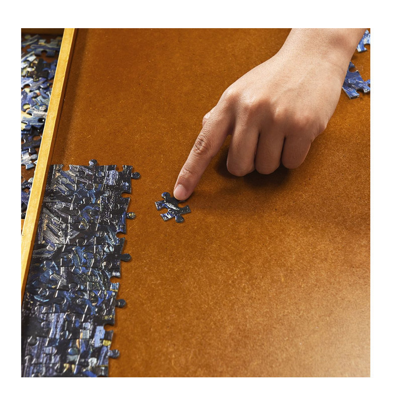 Masă de Puzzle din Lemn 1500 Piese 4 Sertare 80 X 65 X 7 Cm