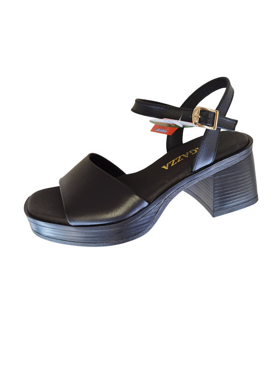 Ragazza Leder Damen Sandalen Anatomisch in Schwarz Farbe