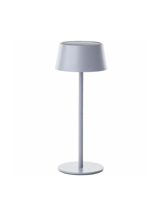 Brilliant Metall Tischlampe LED mit Gray Schirm und Basis