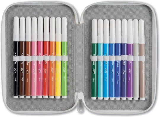 Cassette Full 2 Compartments Green & Pink Carioca Fluo