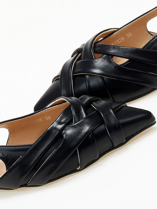 Issue Fashion Pointy Ballerinas Black