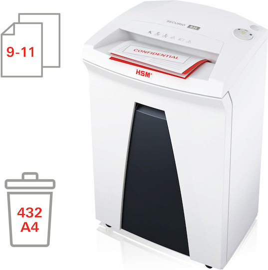 HSM Distrugător de Documente Securio B24 Tăiere transversală 11 Foi cu Coș 35lt
